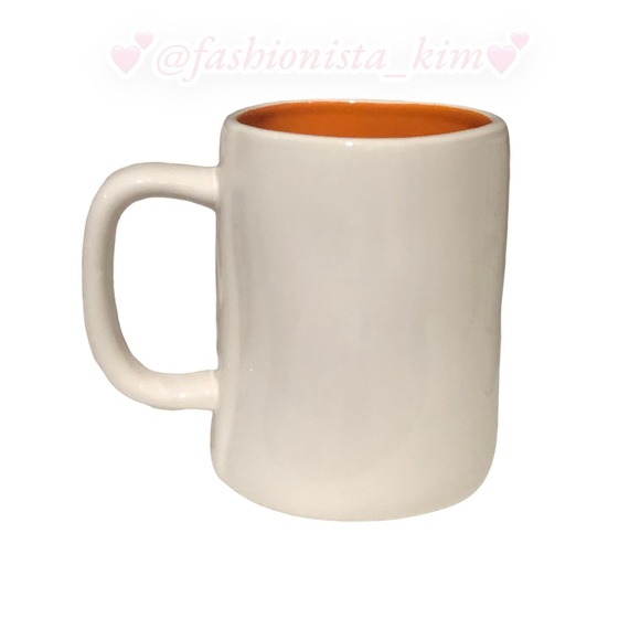 🛍️ Rae Dunn Fall mug with pumpkin images and orange interior new with ta… - Picture 4 of 5